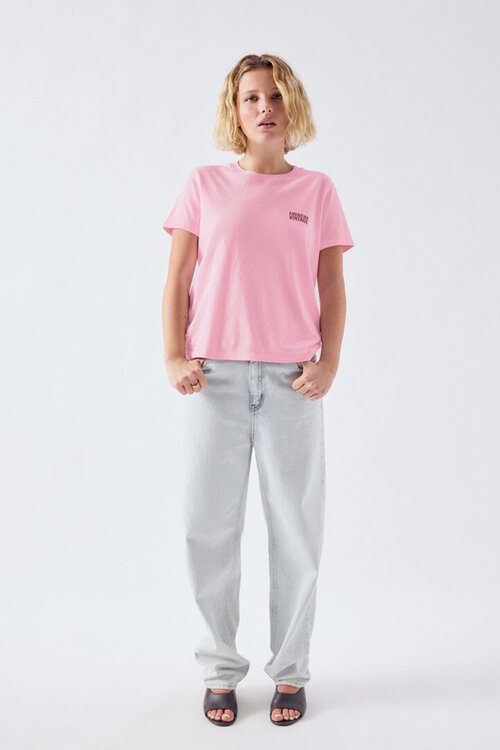American Vintage T-shirt in roze kleur