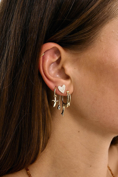 Anna & Nina Gold Single Dolce Chain Stud