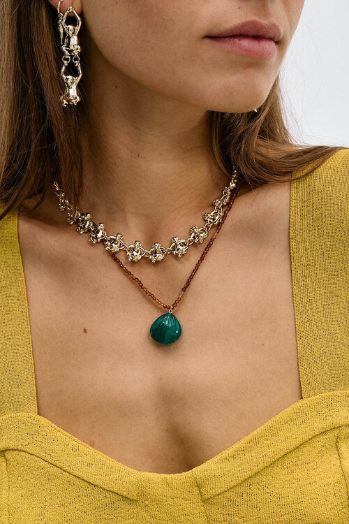 Anna & Nina Gouden Monkey Loop Choker