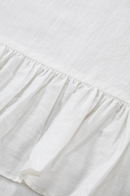 Anna & Nina Witte Holiday Ruffle Tafellaken