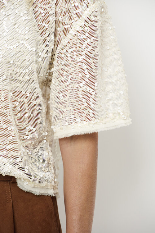 Dante 6 Zaira Net top in Off White