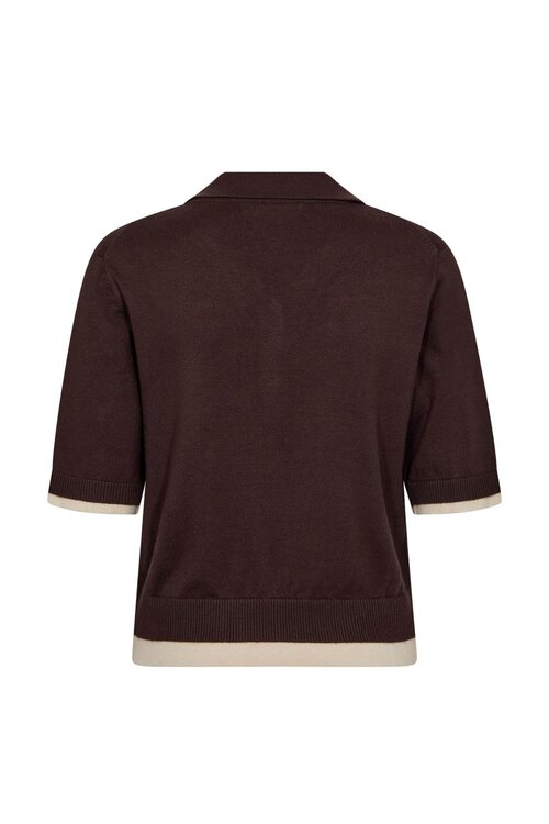 Co'couture Lue Crop Cardigan in Bruin