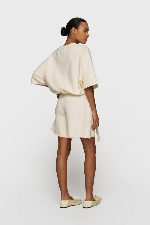 10Days Vanilla fleece shorts met riem