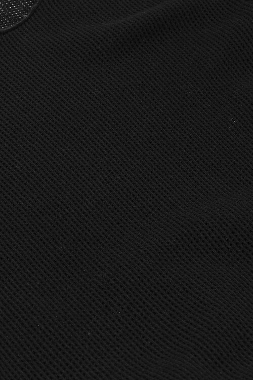 10Days Zwarte lange mouw mesh T-shirt