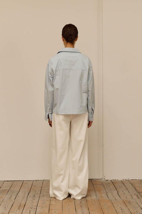 Club L'avenir Blouse in Lichtblauw