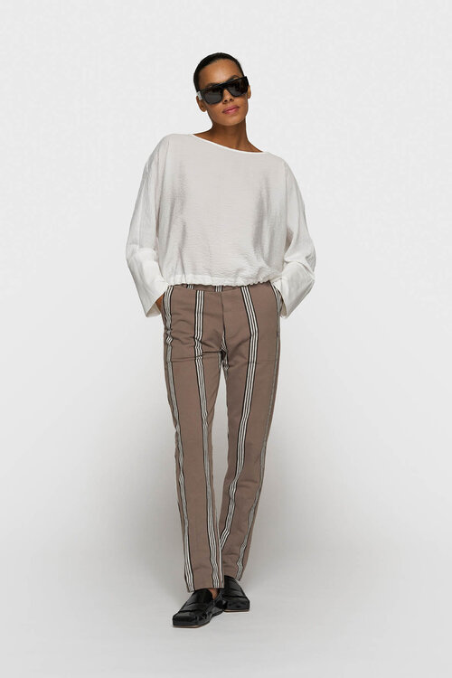 10Days moonrock gestreepte easy pants