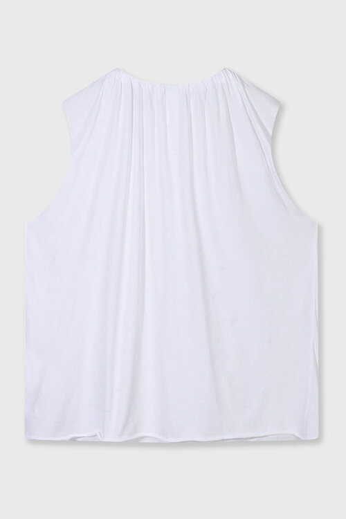 10Days Witte geplooide top van jersey