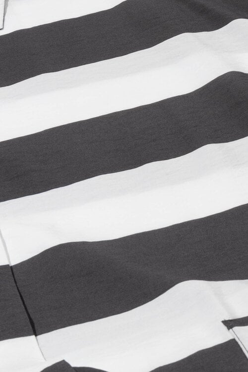 10Days A-lijn jurk met strepen in bruin en wit