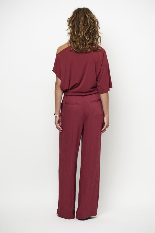 Dante 6 Bordeauxrode Gou Drapey Top