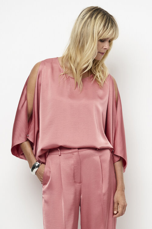 Dante 6 Koraal Risette Satijnen Top