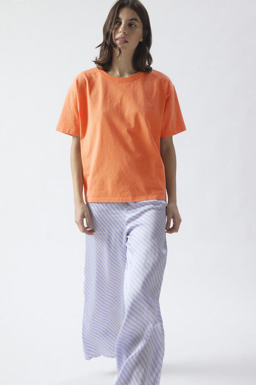 American Vintage T-shirt in de kleur oranje