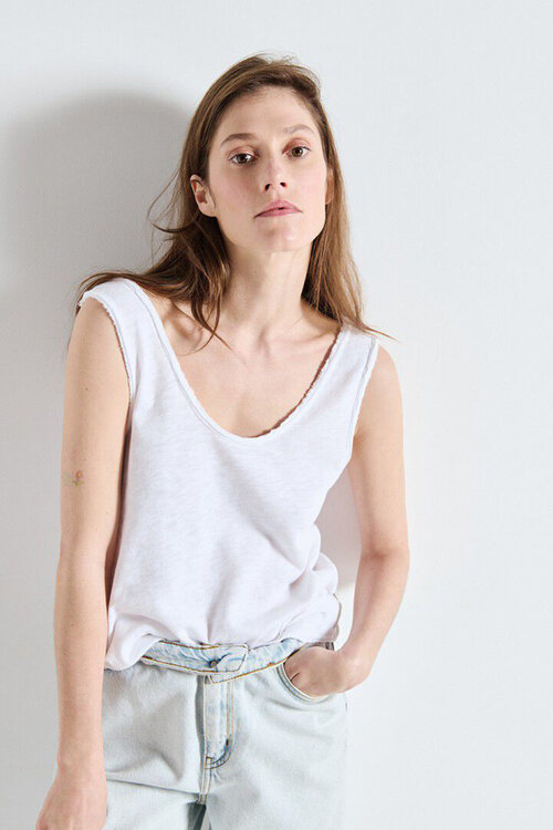 American Vintage Top in Wit