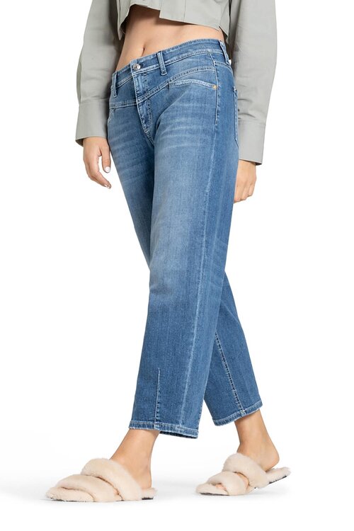 Cambio Elin Barrel Jeans in Blauw