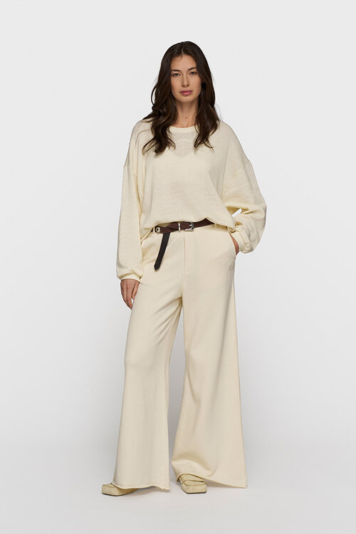 10Days Mesh trui in vanillekleur