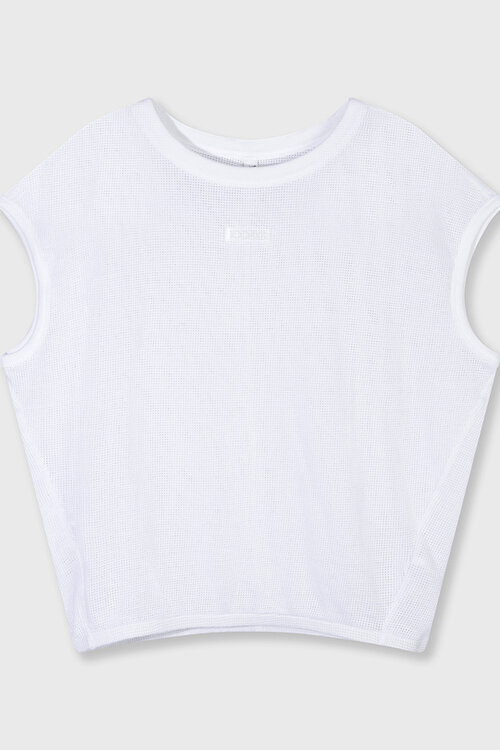 10Days Witte ballon top van mesh