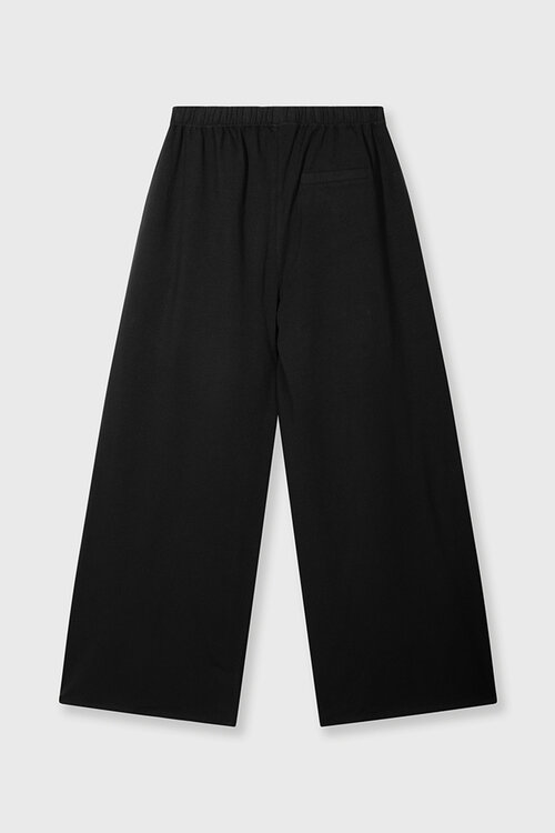 10Days Zwarte vloeiende linnen broek