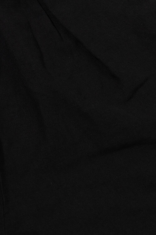 10Days Zwarte vloeiende linnen broek