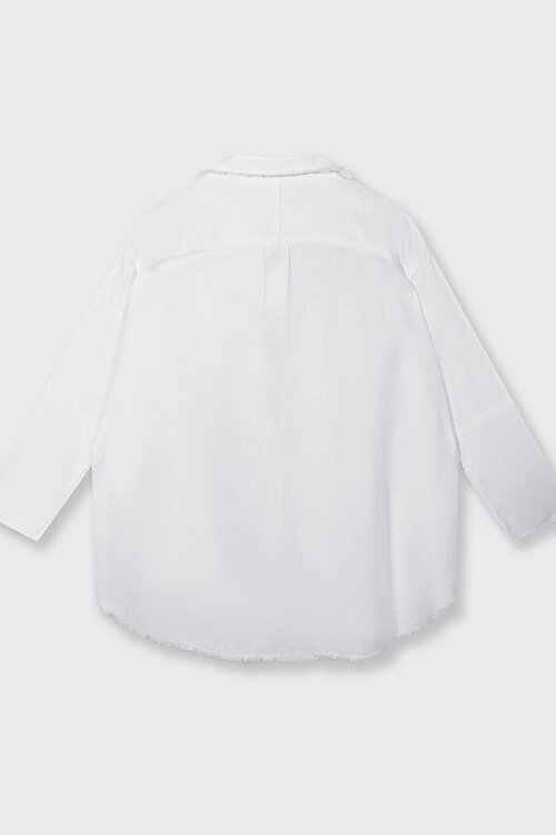 10Days Witte blouse van katoen en linnen