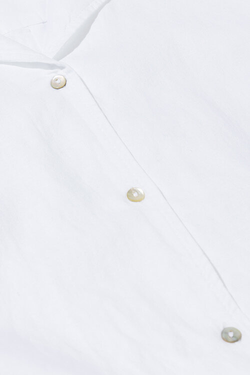 10Days Witte blouse van katoen en linnen