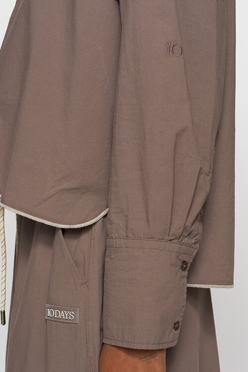 10Days Moonrock cropped blouse van poplin