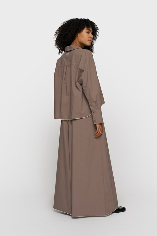 10Days Moonrock cropped blouse van poplin