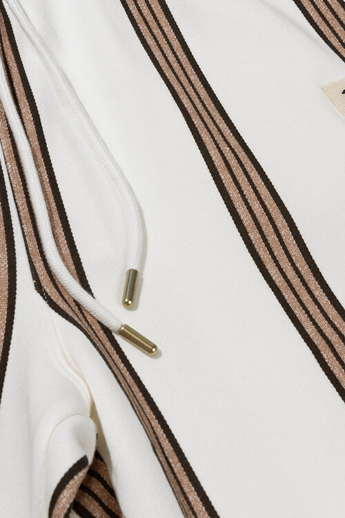 10Days Ecru joggingbroek met strepen