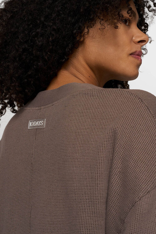 10Days Moonrock V-hals vest met mesh