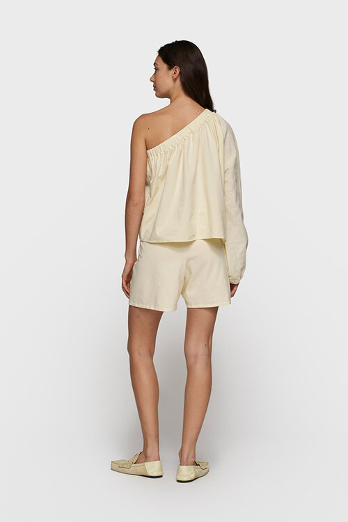 10Days Vanilla one-shoulder top van linnen