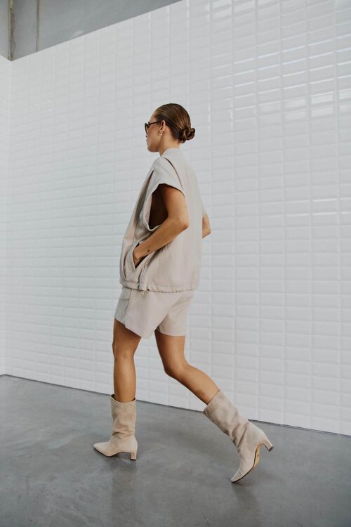 WITHBLACK Crème WBLANNI VEGAN GILET