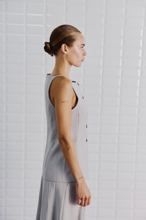 WITHBLACK Grijze WBLMARITSA Gilet