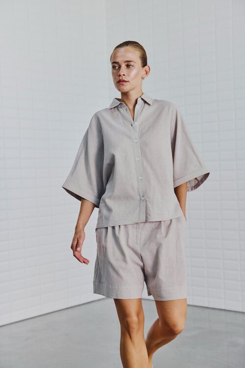 WITHBLACK Grijze WBLBIANCA BATSLEEVE BLOUSE