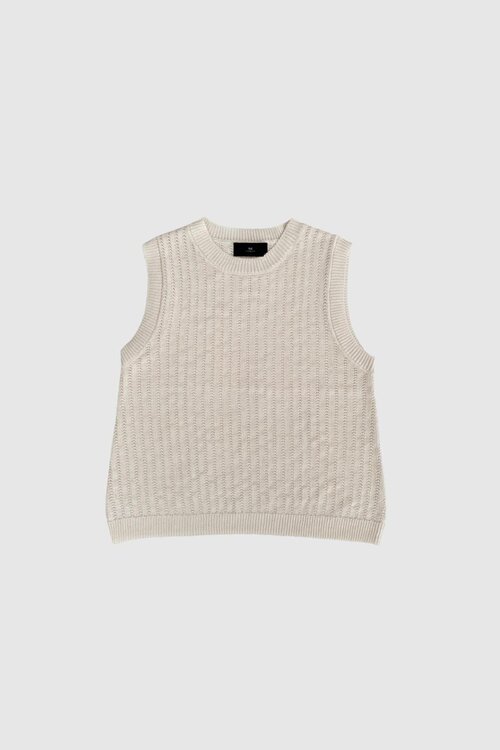 WITHBLACK Off White WBLFRIGGA Gebreide Mouwloze Top