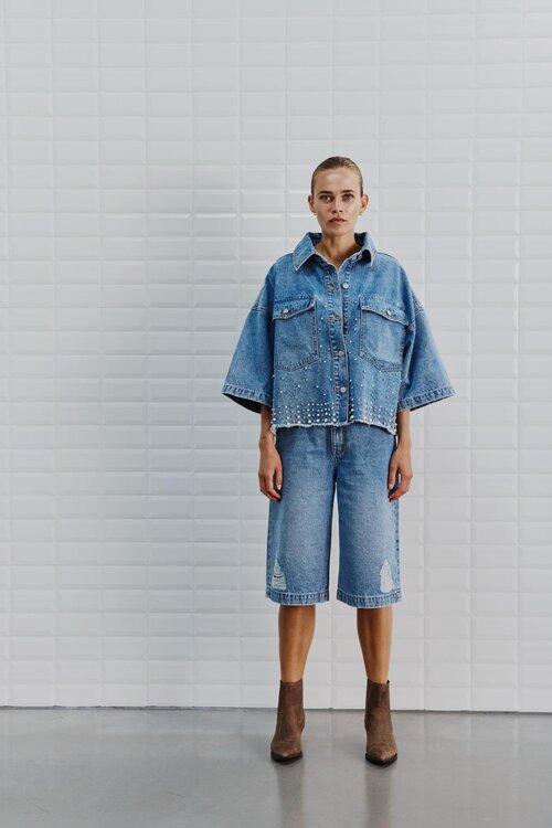 WITHBLACK Sky Blue WBLWONDER Lange Bermuda