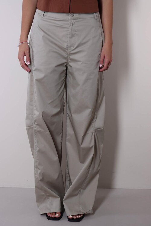 Co'couture Off White Katoenen Crisp Barrel Broek