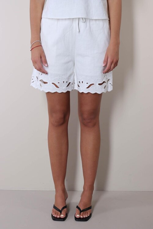 Co'couture Witte Lita Linnen Short
