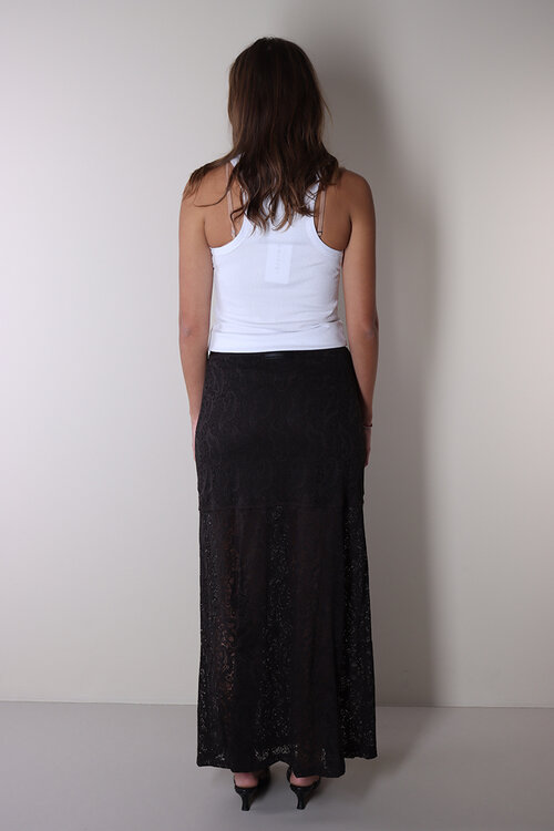 Haute L'Amitie Witte Ribbed Badge Tanktop