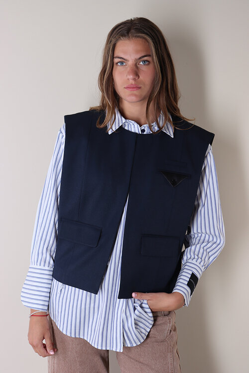 Haute L'Amitie Marineblauwe Premiere Box Gilet