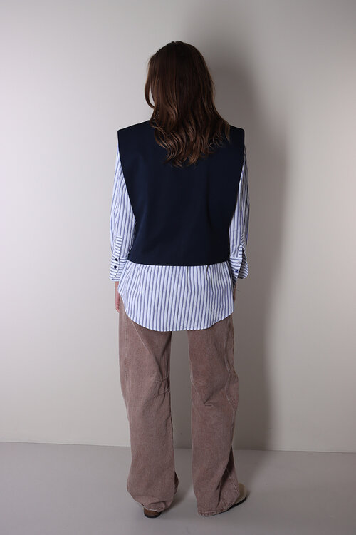Haute L'Amitie Marineblauwe Premiere Box Gilet