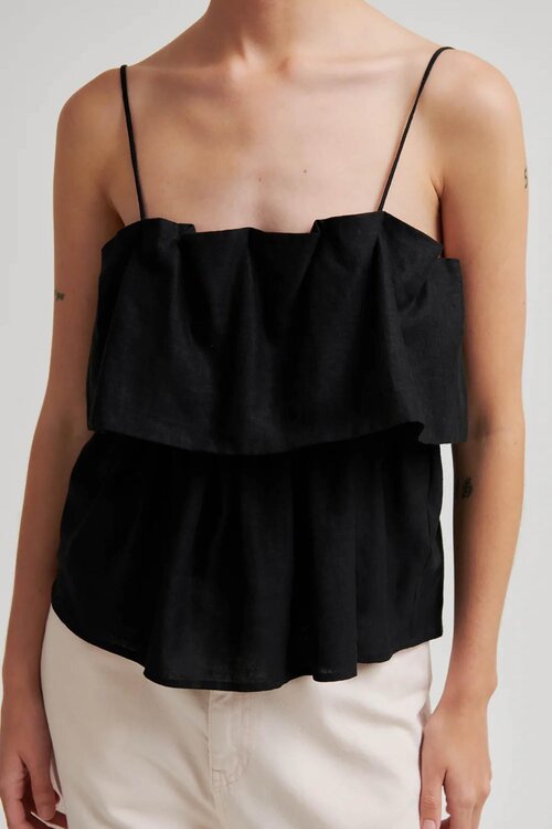 Second Female Zwarte Ale Top: Deze stijlvolle zwarte Ale Top van VAND. Lifestyle is een veelzijdige toevoeging aan je garderobe. Perfect voor zowel casual als formele gelegenheden, biedt deze top een comfortabele pasvorm en een tijdloze uitstraling. Ontdek meer op http