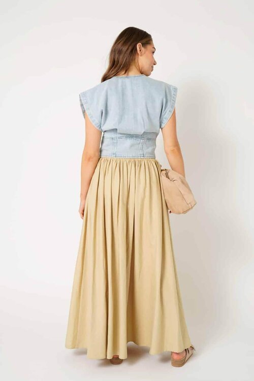 EST'SEVEN Lichtblauwe Blouse