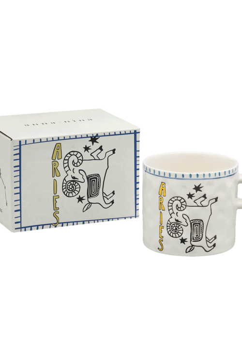 Anna & Nina Witte Zodiac Aries Theemok