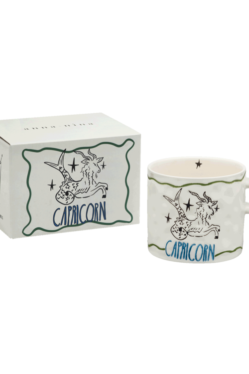 Anna & Nina Zodiac Capricorn Theemok in Wit