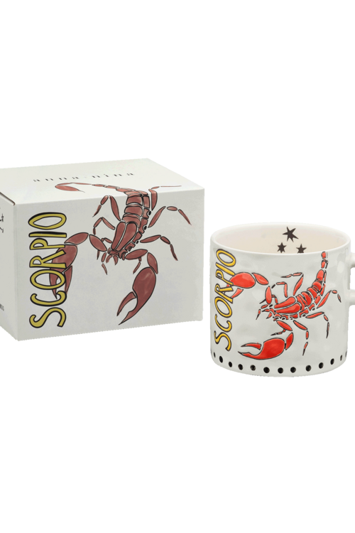 Anna & Nina Zodiac Scorpio Theemok in Wit