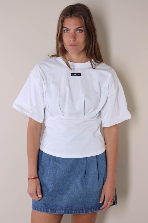 Haute L'Amitie Wit Romie Plissé T-shirt