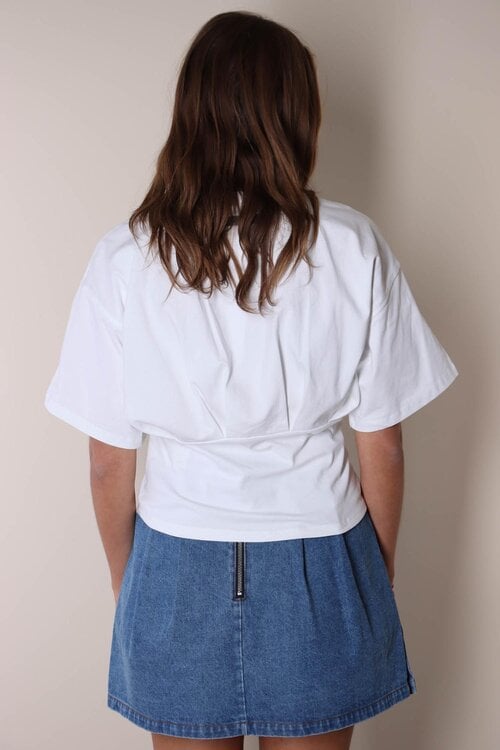 Haute L'Amitie Wit Romie Plissé T-shirt