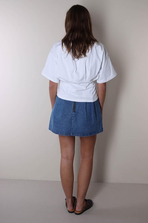 Haute L'Amitie Wit Romie Plissé T-shirt