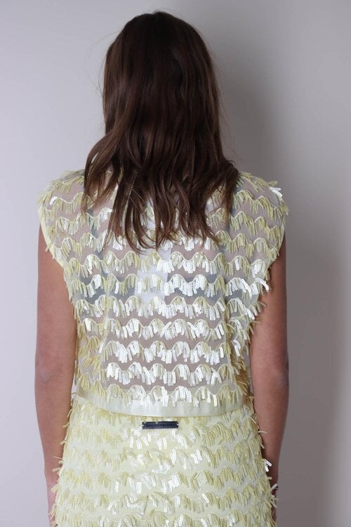Haute L'Amitie Limone Crop Top in Geel
