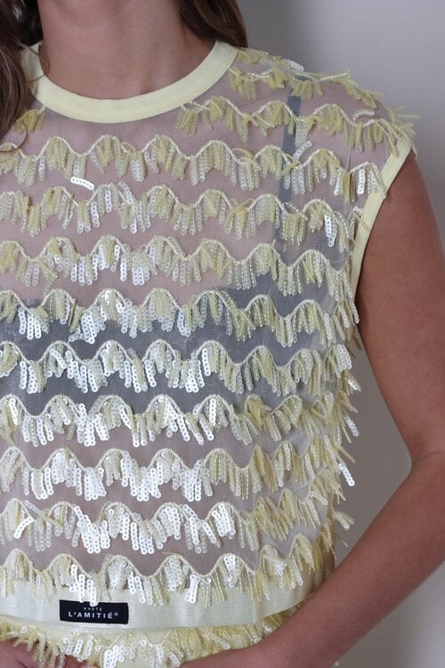 Haute L'Amitie Limone Crop Top in Geel