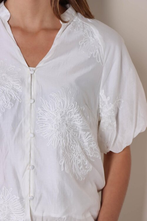 Co'couture Nea V-hals T-shirt in wit