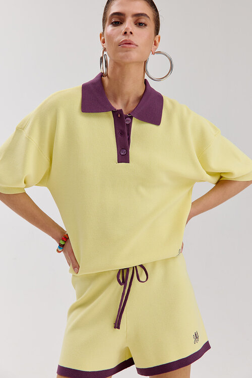 Harper & Yve PoloshirtySANNY-SS in geel